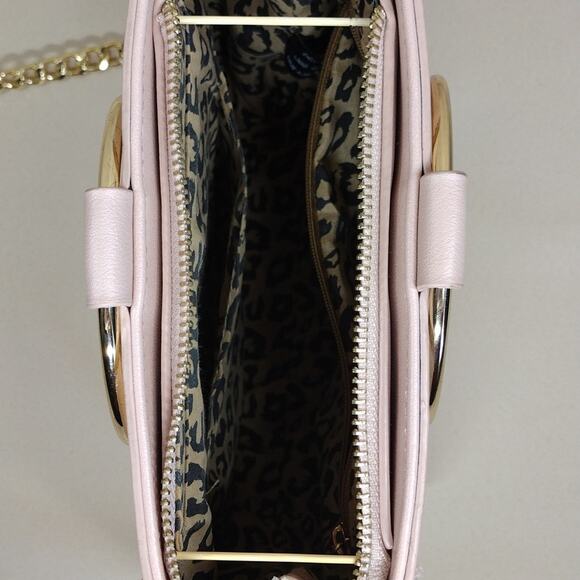 Elegant Studded Gold Light Baby Pink Chain Boho Chick Sheek Crossbody Bag Purse - Picture 6 of 16